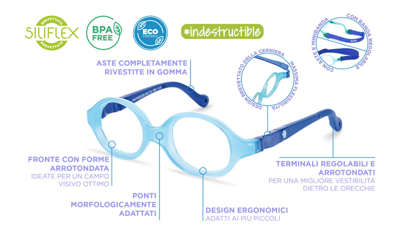 caratteristiche occhiali da vista per bambini piccoli