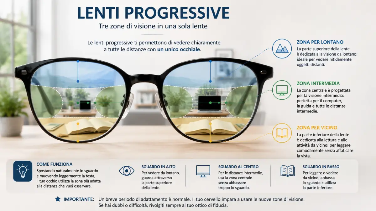 adattarsi alle lenti progressive